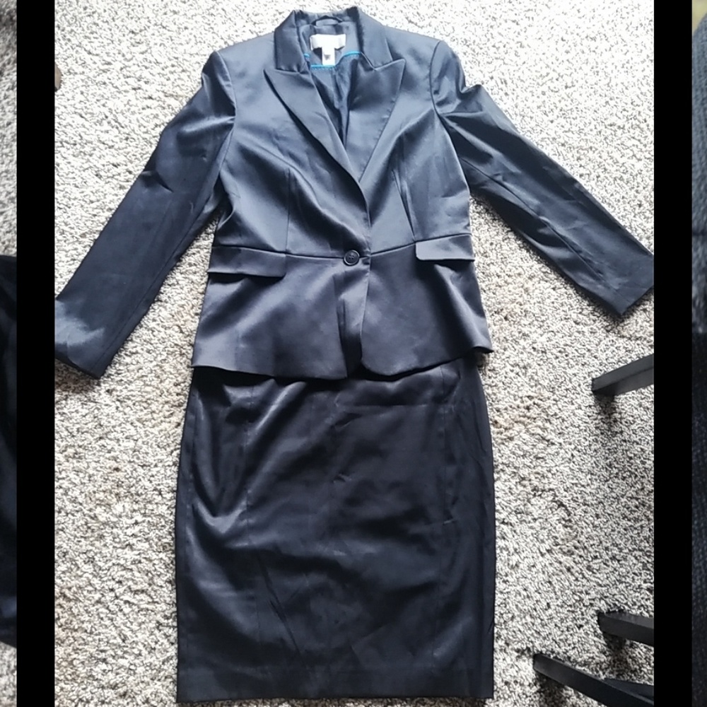 Mango Black Suit with pencil skirt